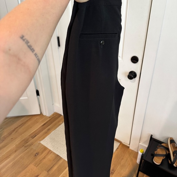 MadeWell Rosedale High-Rise Straight Pant in Crepe True Black size 4 - Picture 8 of 8